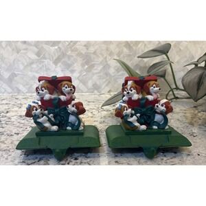2 Beethoven Puppies Vintage Stocking Holders 1996‎ Universal Studios Very Rare